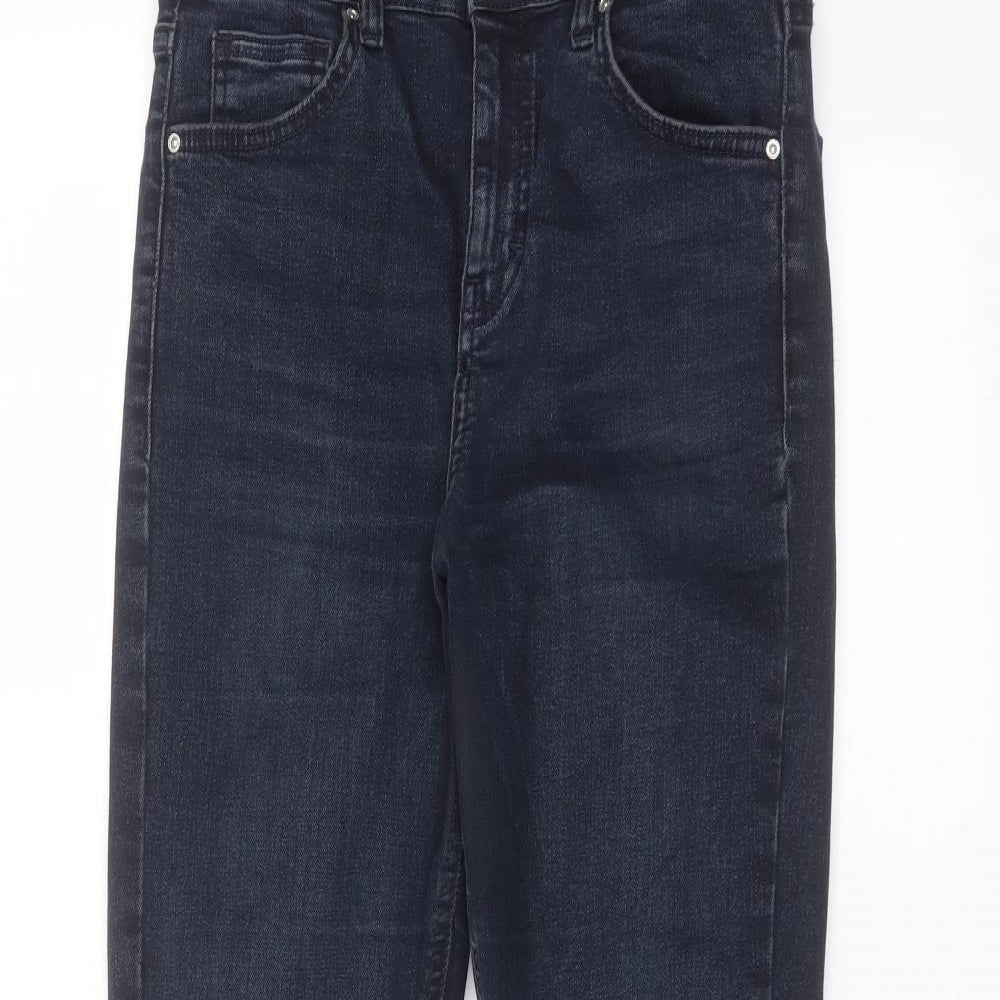 Topshop Womens Blue  Cotton Skinny Jeans Size 28 in L32 in Regular