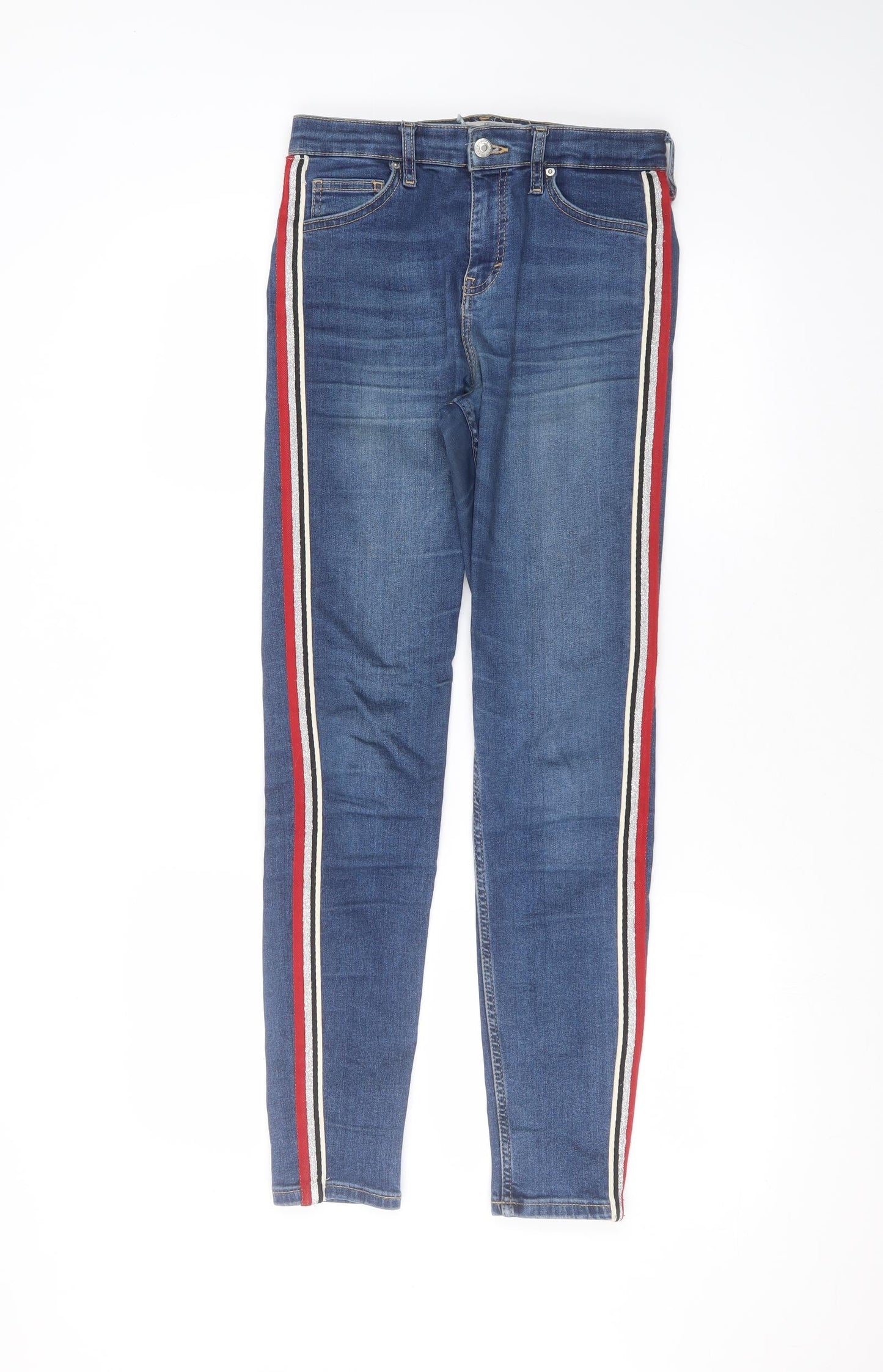 Mens UK Size 28 in Topshop Regular Fit Skinny Blue Jeans