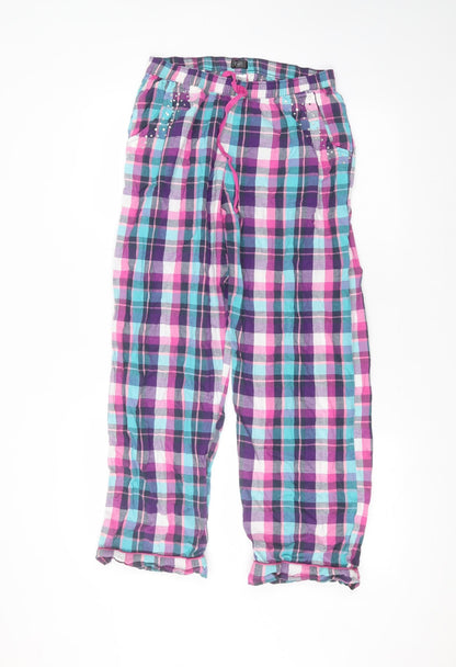 F&F Womens Pink  Cotton Trousers  Size M L26 in Regular