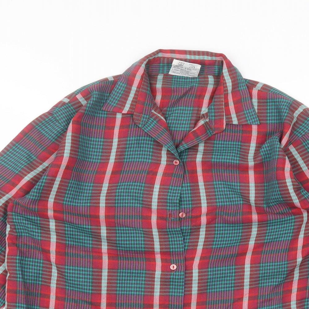 gamargue Womens Red  Polyester Basic Button-Up Size 12 Collared