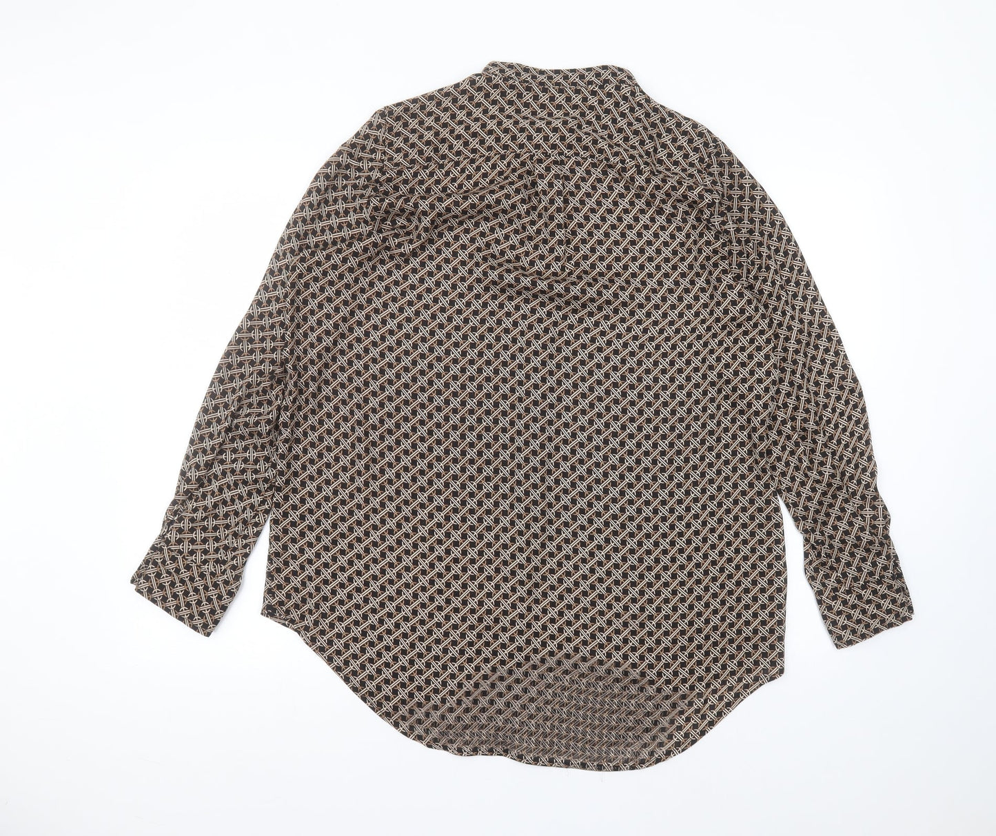 Womens UK Size 12 H&M Black Basic Button-Up