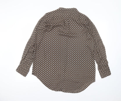 Womens UK Size 12 H&M Black Basic Button-Up