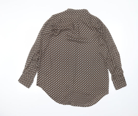 Womens UK Size 12 H&M Black Basic Button-Up
