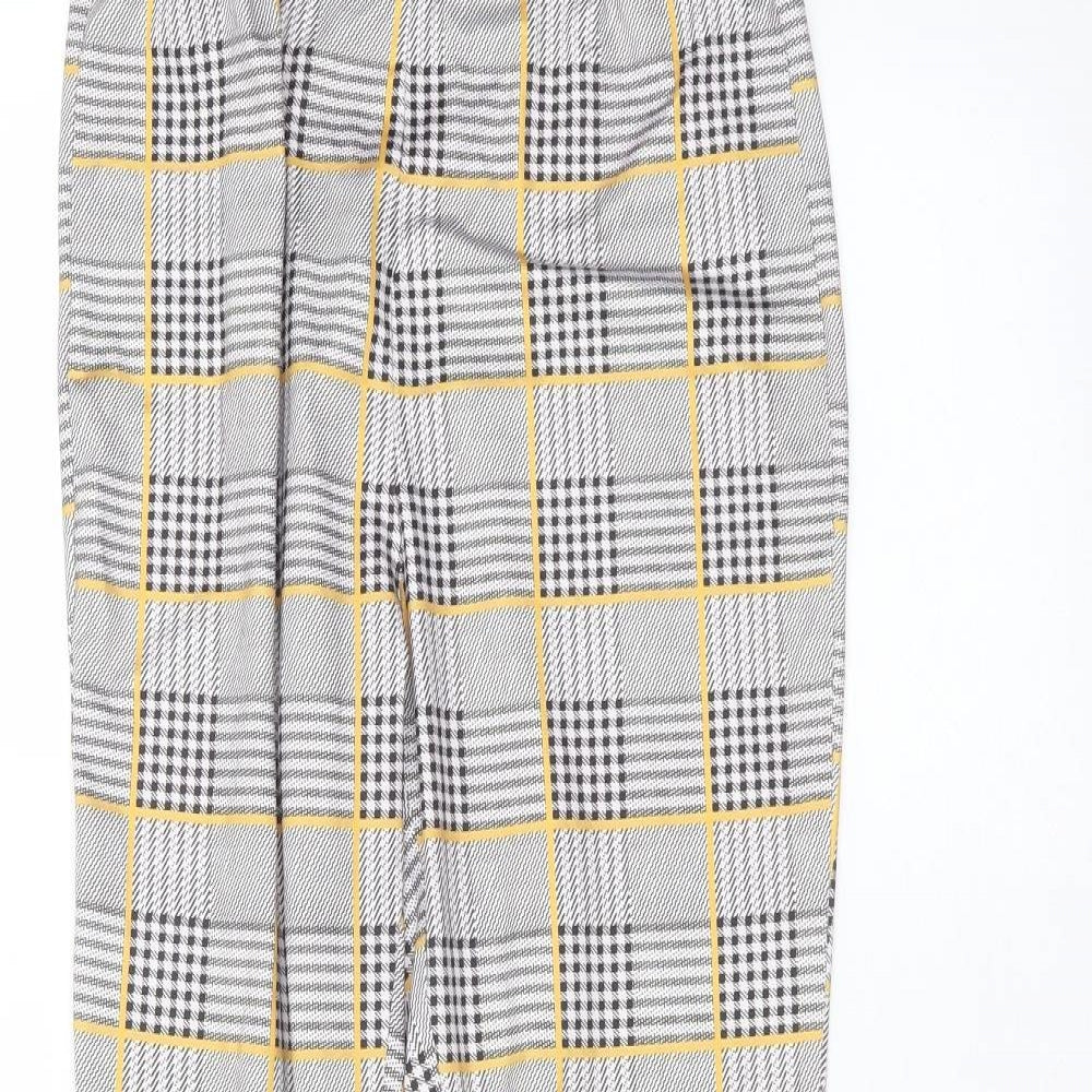 SheIn Womens White  Polyester Trousers  Size M L25 in Regular