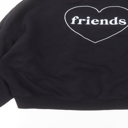 H&M Womens Black Round Neck  Polyester Pullover Jumper Size M