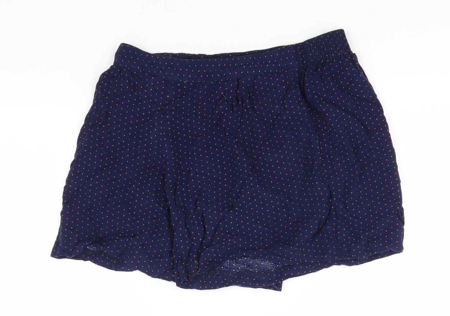 Papaya Womens Blue Polka Dot Viscose A-Line Skirt Size 8