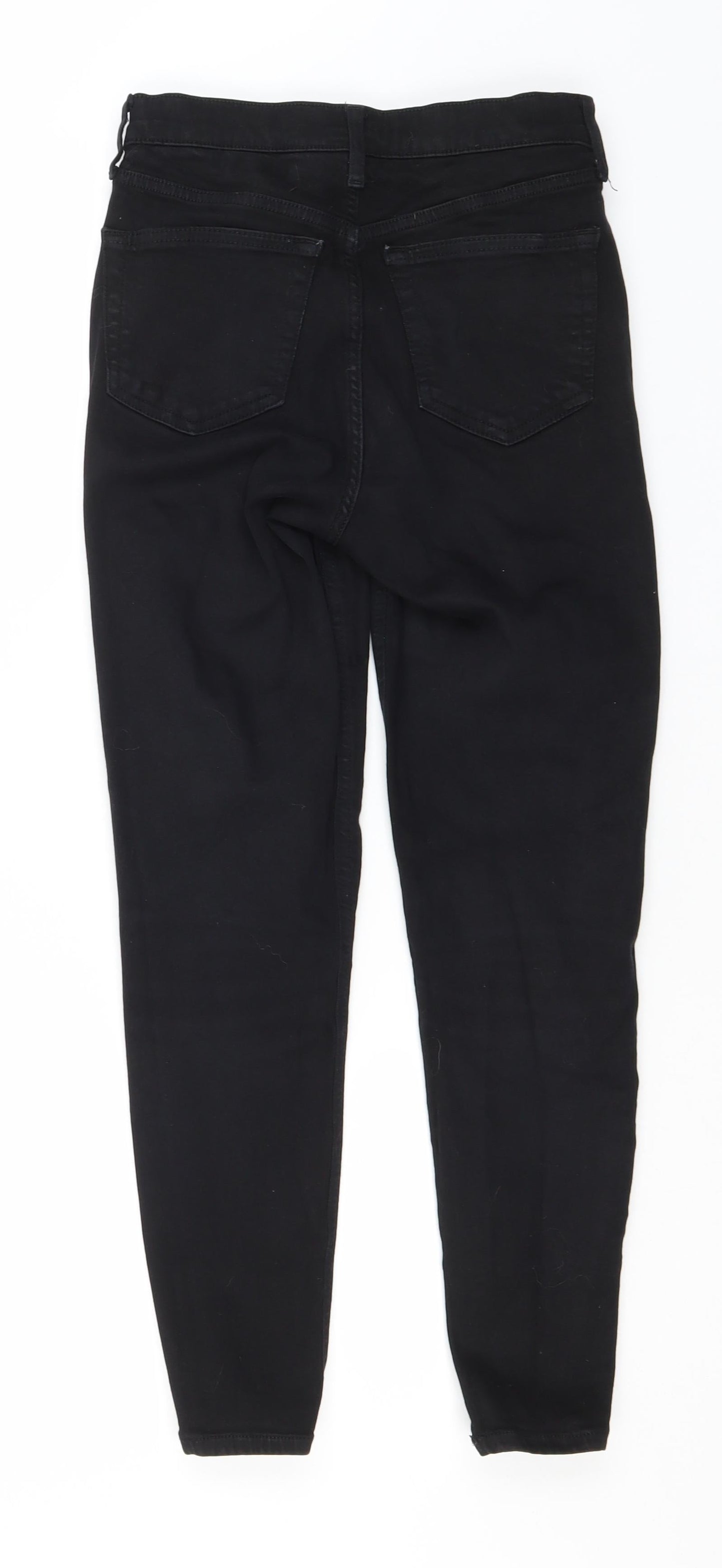 Topshop Womens Black  Cotton Skinny Jeans Size 26 in L26 in Regular