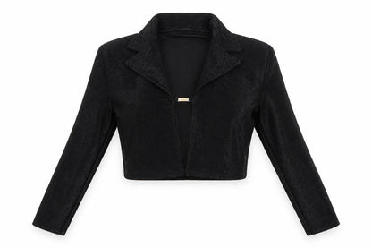 Front view of Fashionkilla women’s black jacket, size UK 12