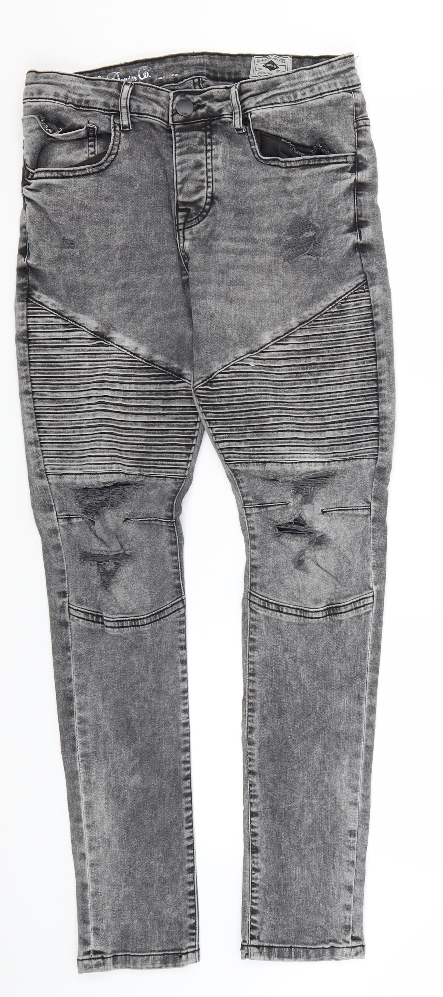 Denim & Co. Womens Grey  Cotton Skinny Jeans Size 30 in L30 in Regular