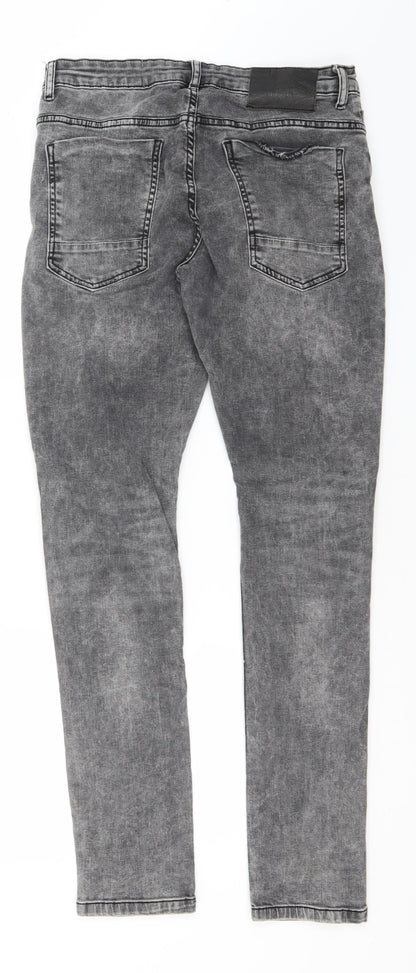 Denim & Co. Womens Grey  Cotton Skinny Jeans Size 30 in L30 in Regular