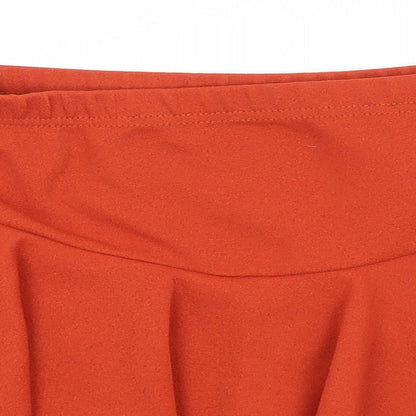 Preworn Womens Brown  Polyester A-Line Skirt Size 10