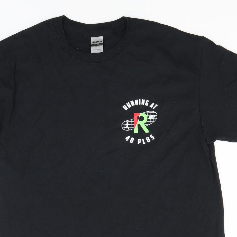 Mens UK Size M Gildan Black  T-Shirt