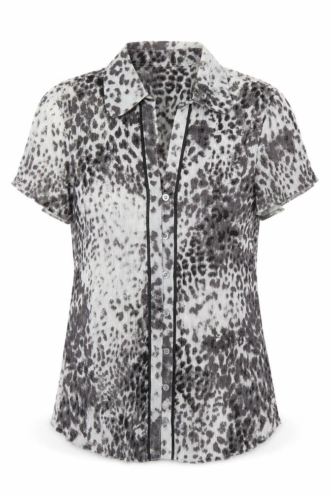 Womens UK Size 14 BHS Grey Basic Button-Up