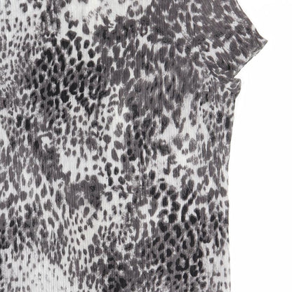 Womens UK Size 14 BHS Grey Basic Button-Up