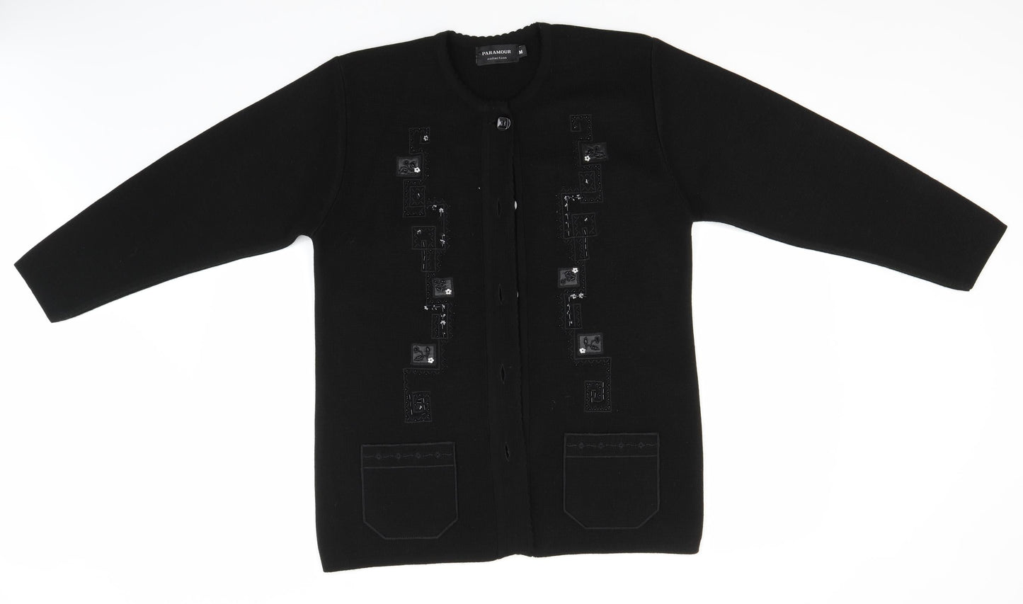 Paramor Womens Black   Overcoat Coatigan Size M