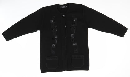Paramor Womens Black   Overcoat Coatigan Size M