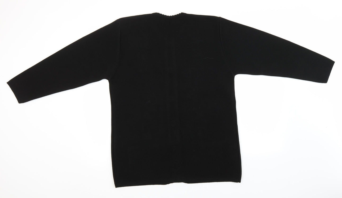 Paramor Womens Black   Overcoat Coatigan Size M