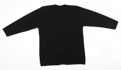 Paramor Womens Black   Overcoat Coatigan Size M