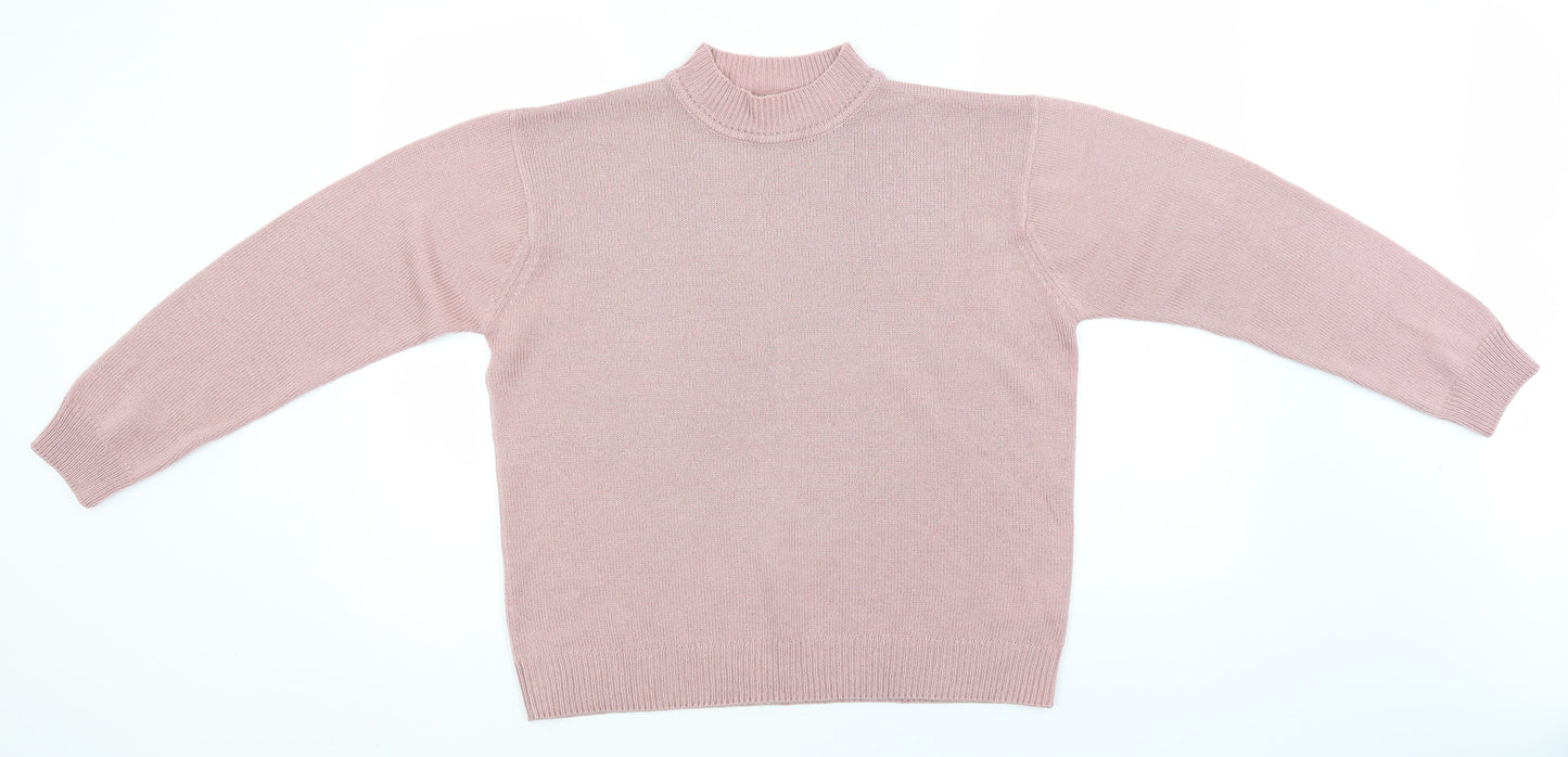 Damart Womens Grey High Neck  Acrylic Pullover Jumper Size 14