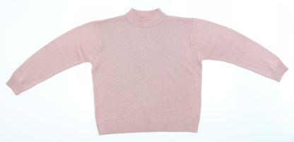 Damart Womens Grey High Neck  Acrylic Pullover Jumper Size 14