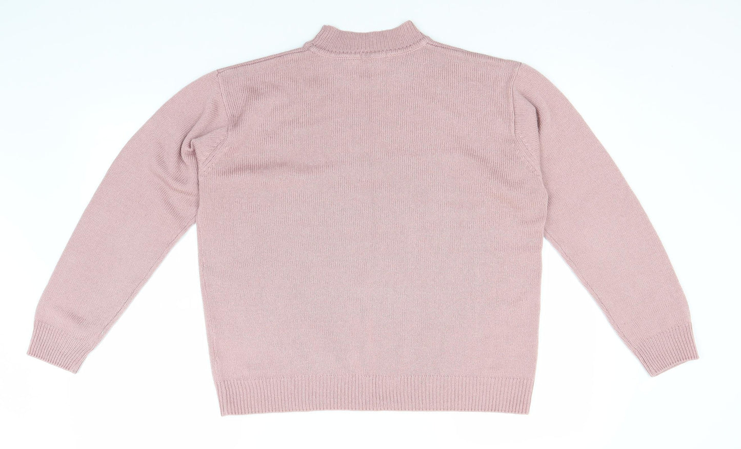 Damart Womens Grey High Neck  Acrylic Pullover Jumper Size 14