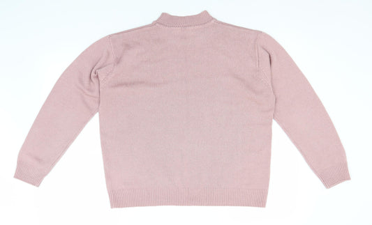 Damart Womens Grey High Neck  Acrylic Pullover Jumper Size 14