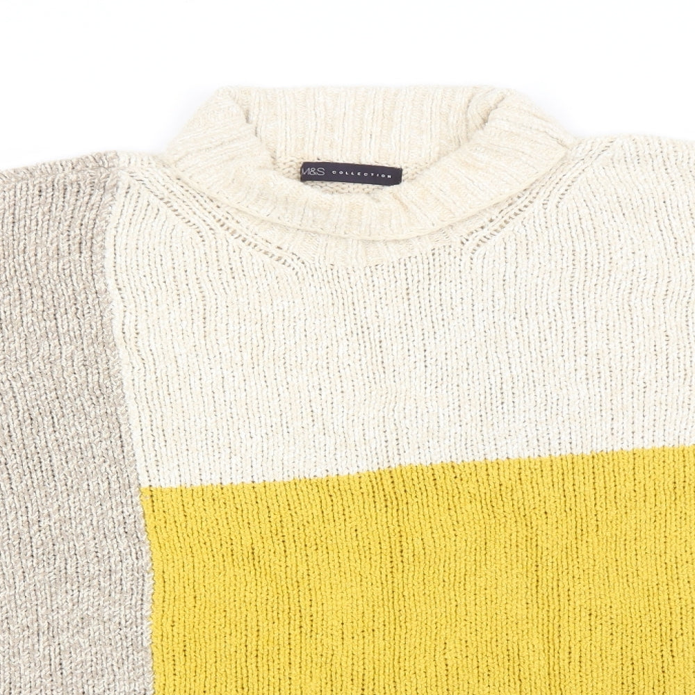 Womens UK Size M Marks and Spencer Orange Pullover Jumper