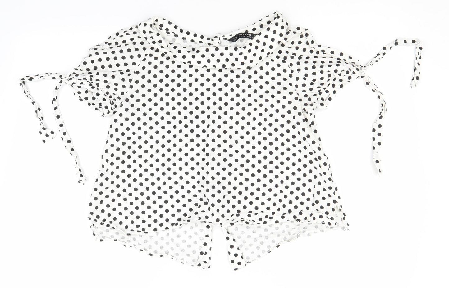 Womens UK Size S Zara White Basic Button-Up