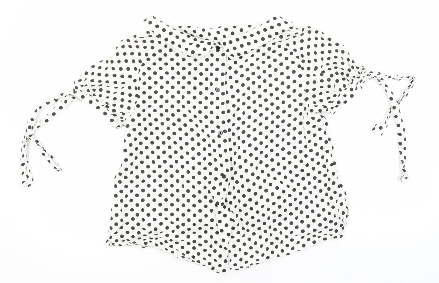 Womens UK Size S Zara White Basic Button-Up