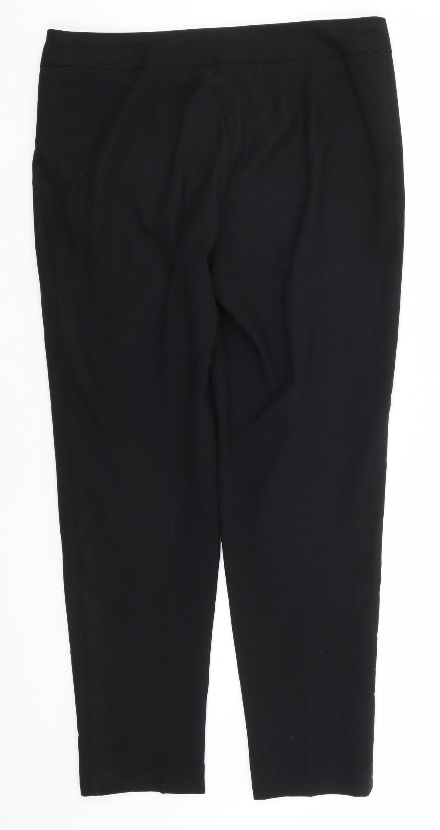 George Womens Black  Polyester Trousers  Size 12 L28 in Regular