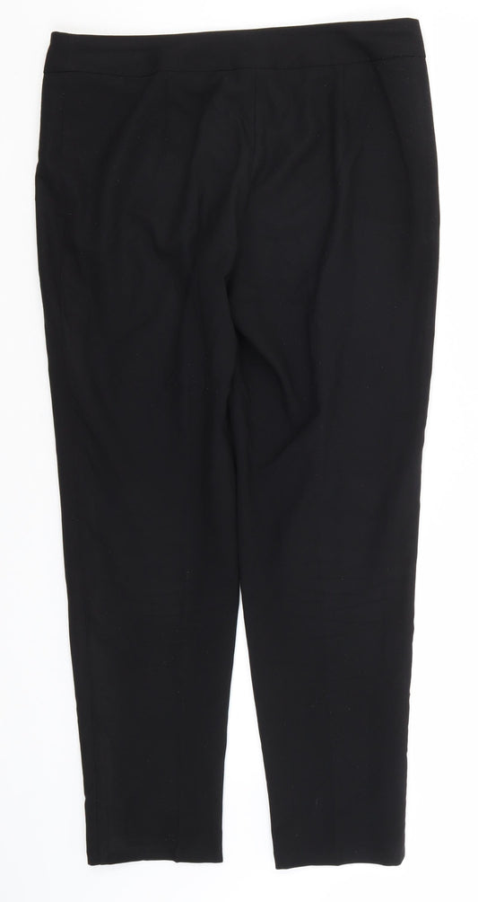 George Womens Black  Polyester Trousers  Size 12 L28 in Regular