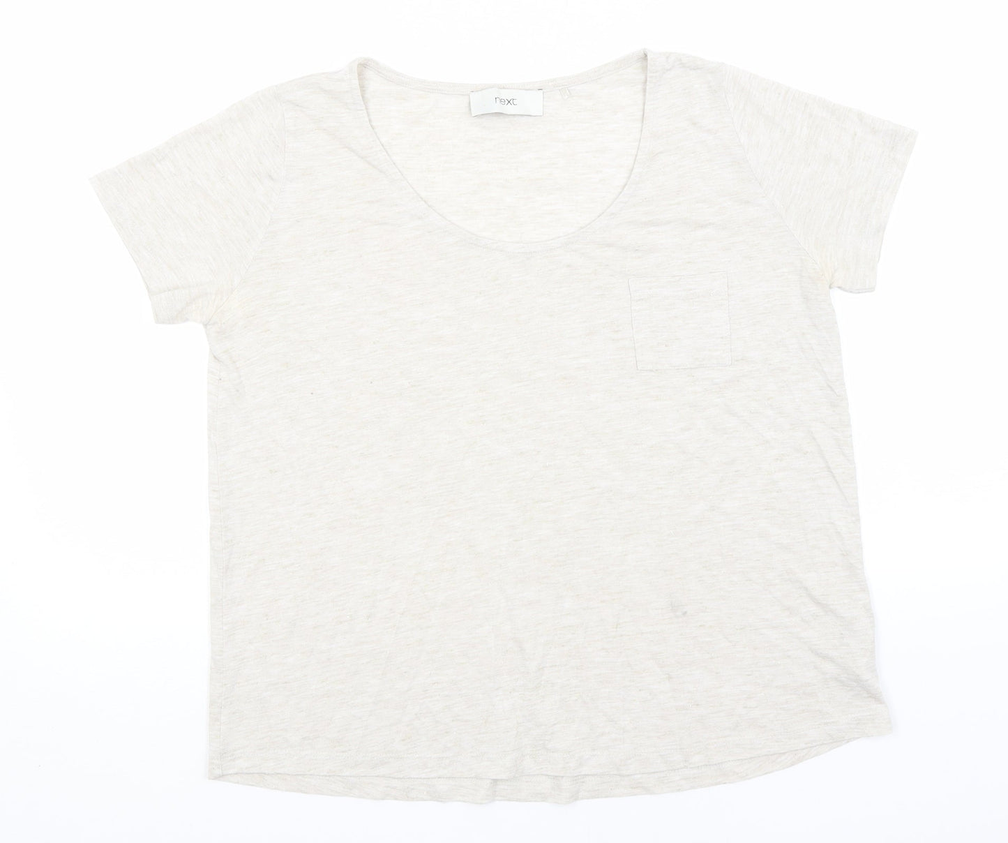 NEXT Womens Green  Viscose Basic T-Shirt Size 10 Round Neck