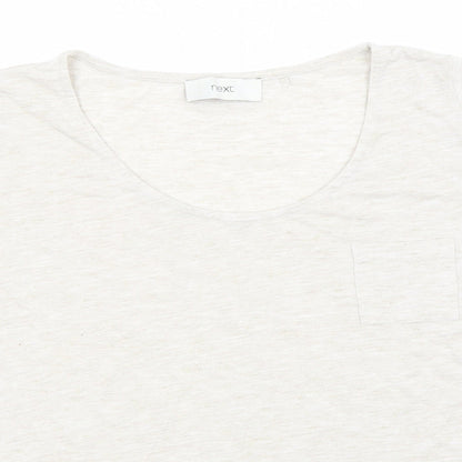 NEXT Womens Green  Viscose Basic T-Shirt Size 10 Round Neck