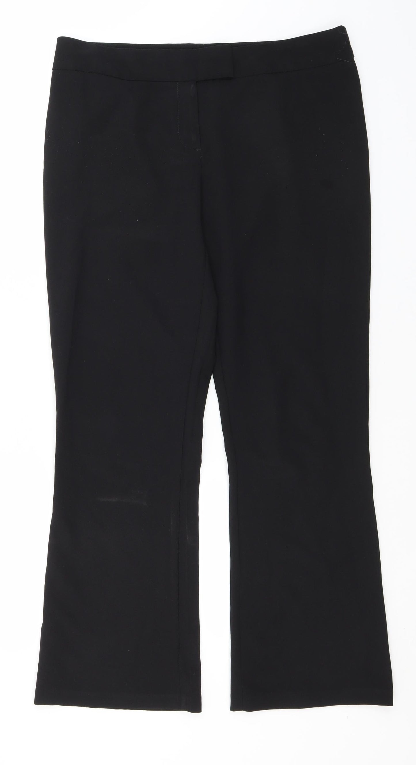 George Womens Black  Polyester Trousers  Size 14 L30 in Regular