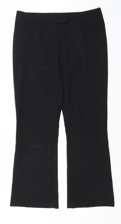 George Womens Black  Polyester Trousers  Size 14 L30 in Regular