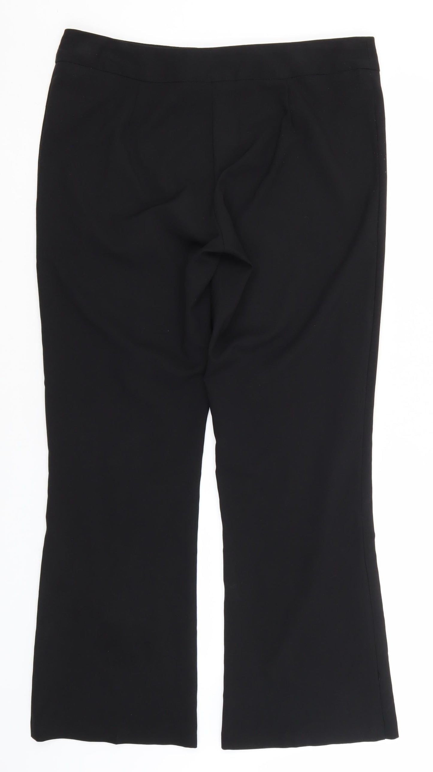 George Womens Black  Polyester Trousers  Size 14 L30 in Regular
