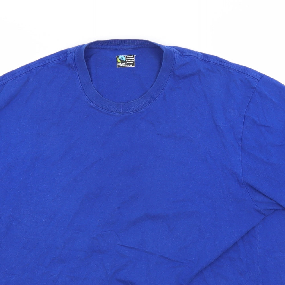 Womens UK Size L Marks and Spencer Blue Basic T-Shirt