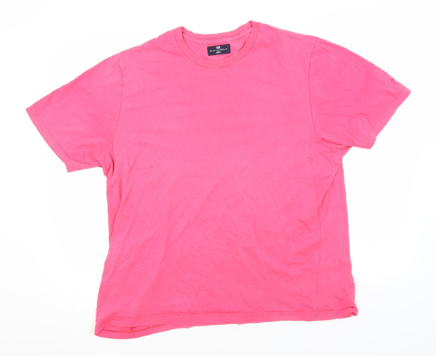 Womens UK Size L Blue Harbour Pink Basic T-Shirt