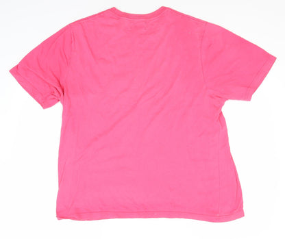 Womens UK Size L Blue Harbour Pink Basic T-Shirt