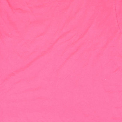 Womens UK Size L Blue Harbour Pink Basic T-Shirt
