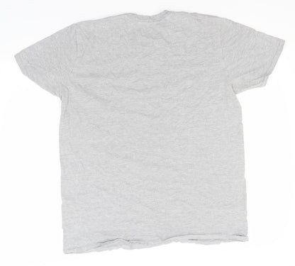 Preworn Mens Grey    T-Shirt  Round Neck  - Moody