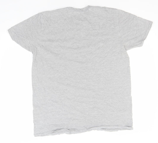 Preworn Mens Grey    T-Shirt  Round Neck  - Moody