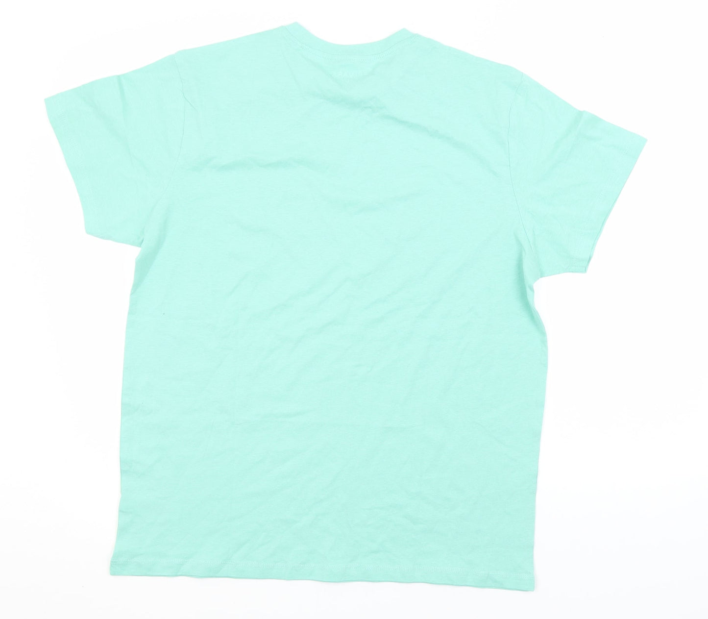 Primark Mens Green  Cotton  T-Shirt Size L Round Neck