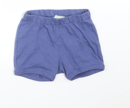 United Colors of Benetton Boys Blue  Cotton Cropped Trousers Size 6-9 Months   - SHARK