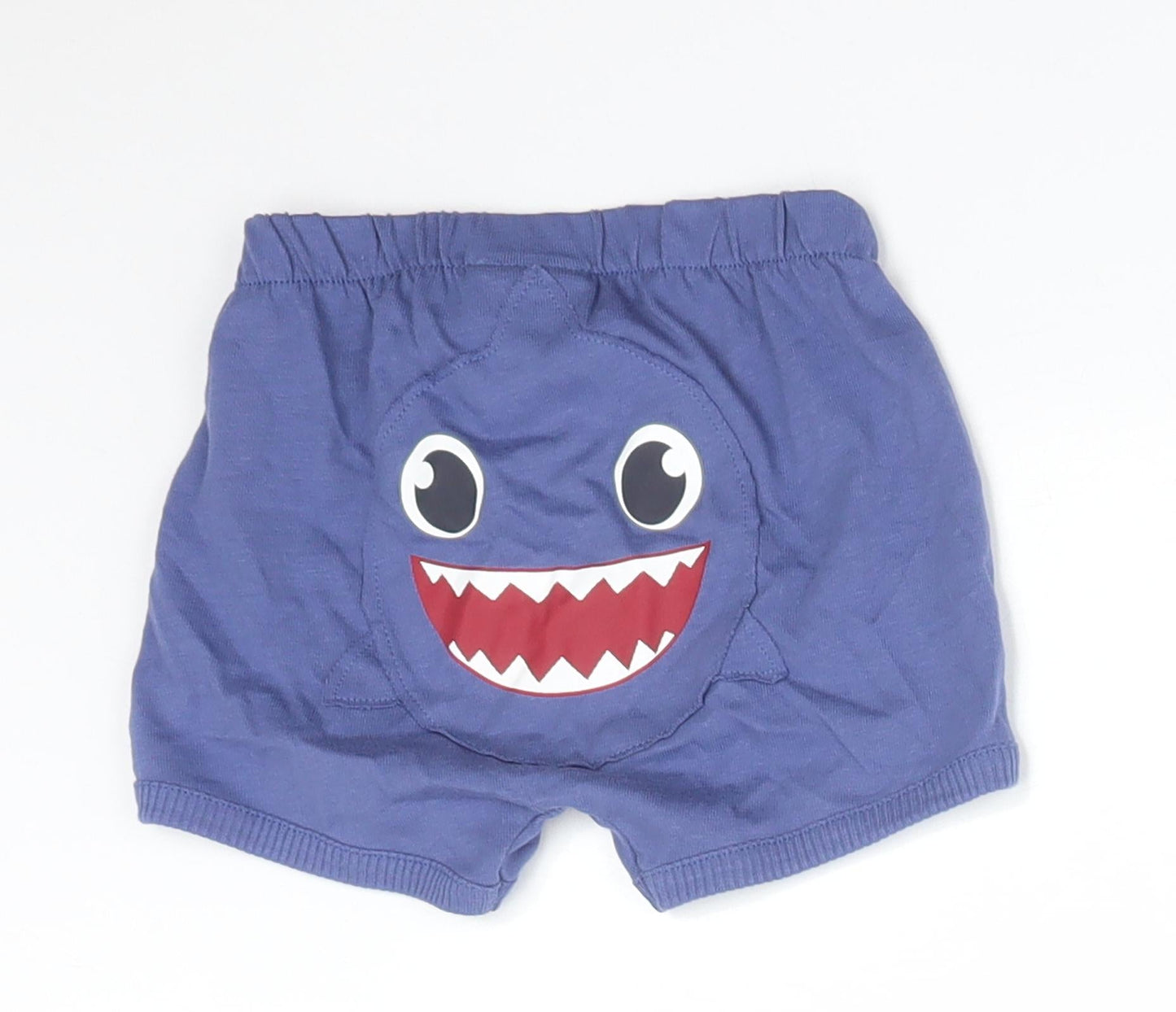 United Colors of Benetton Boys Blue  Cotton Cropped Trousers Size 6-9 Months   - SHARK
