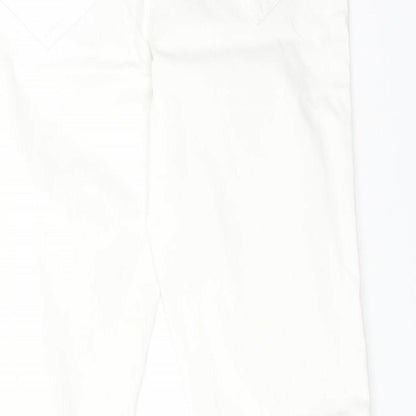 NEXT Womens White  Cotton Skinny Jeans Size 10 L29 in Regular