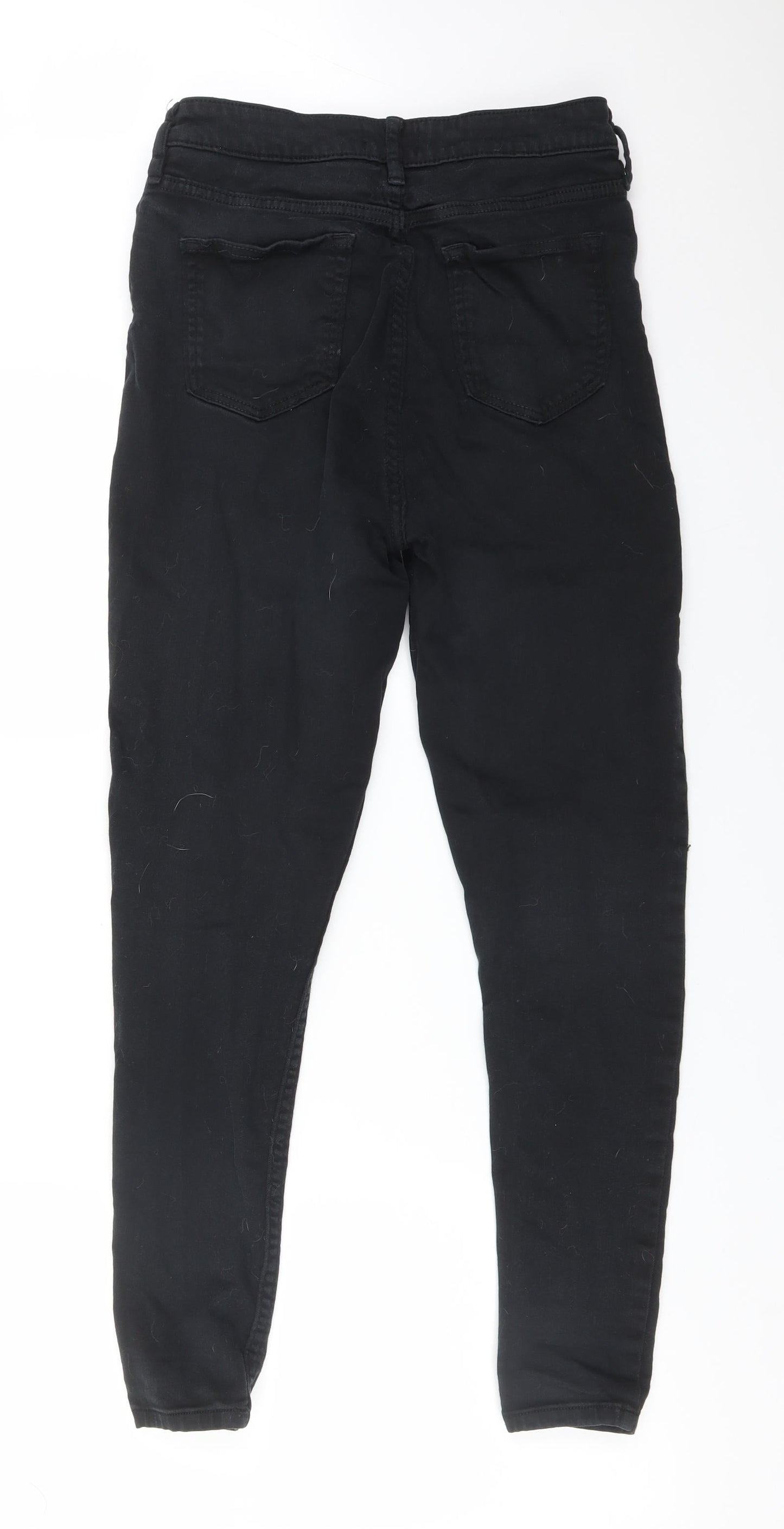 F&F Womens Black  Cotton Skinny Jeans Size 10 L27 in Regular