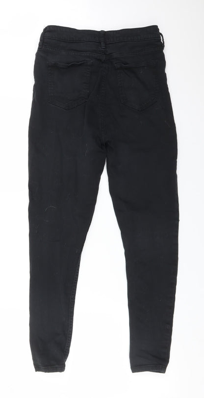 F&F Womens Black  Cotton Skinny Jeans Size 10 L27 in Regular