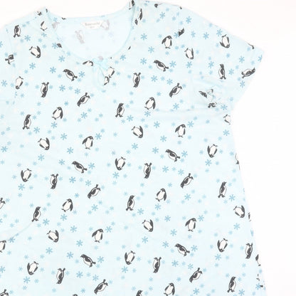 BONMARCHE Womens Blue Animal Print Polyester  Dress Size 14   - PENGUIN SNOWFLAKES