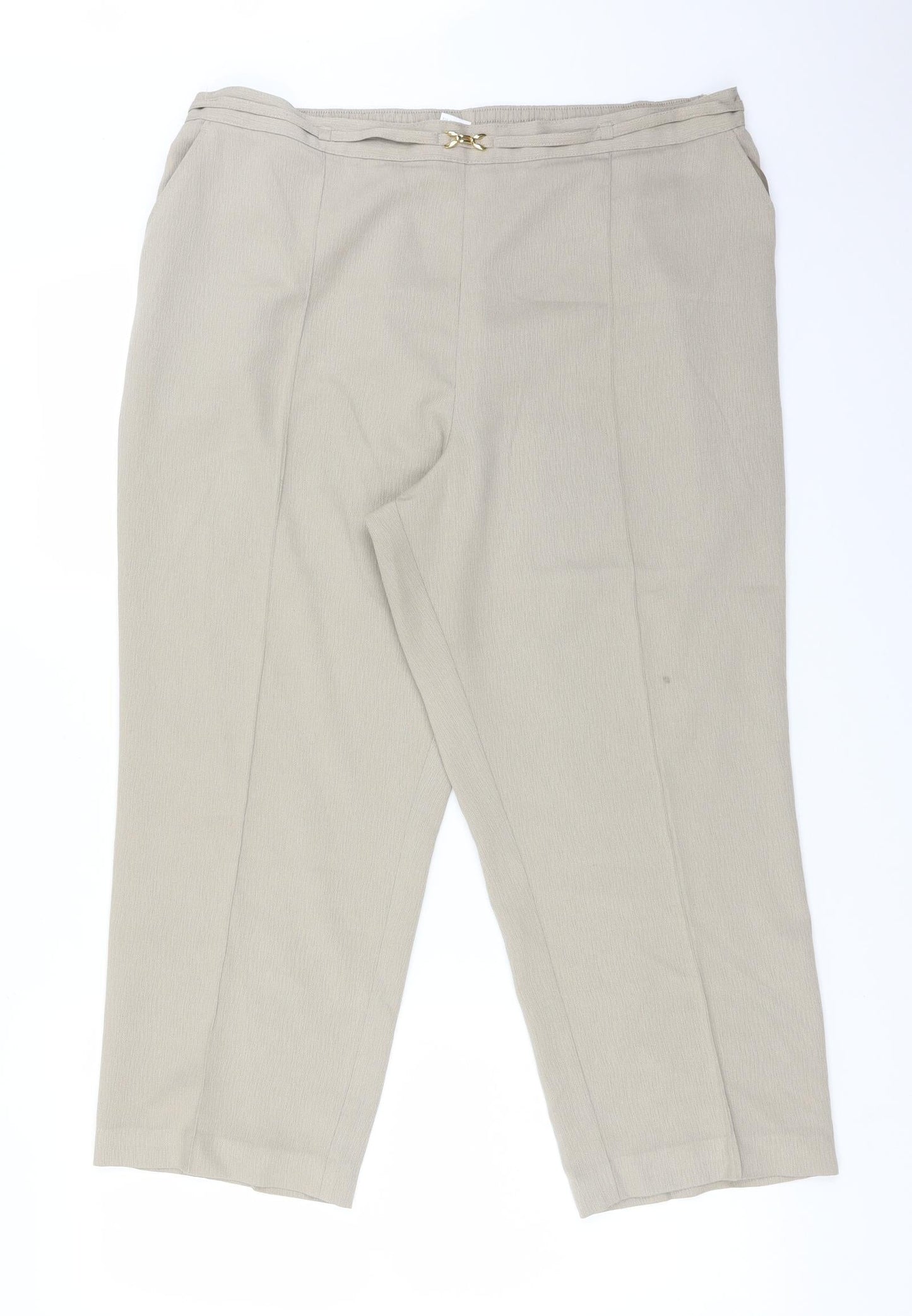 Womens UK Size 16 M&S Regular Fit  Beige Trousers